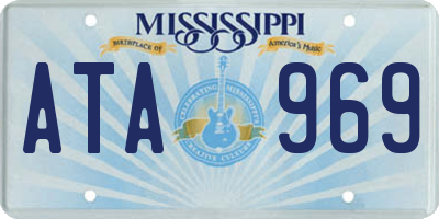 MS license plate ATA969