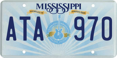 MS license plate ATA970