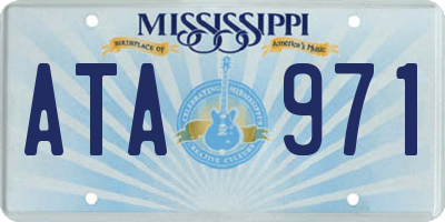 MS license plate ATA971