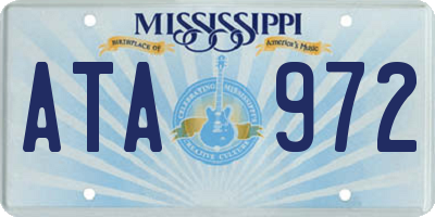 MS license plate ATA972