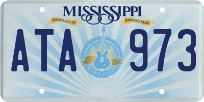 MS license plate ATA973