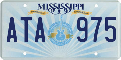 MS license plate ATA975