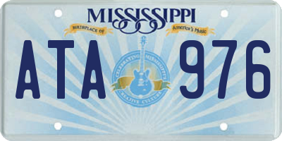 MS license plate ATA976