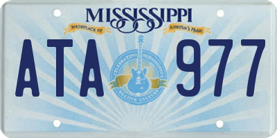 MS license plate ATA977