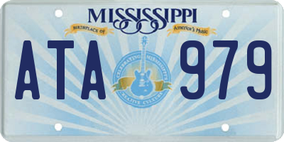 MS license plate ATA979