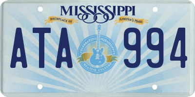 MS license plate ATA994