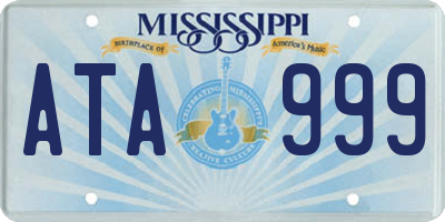 MS license plate ATA999