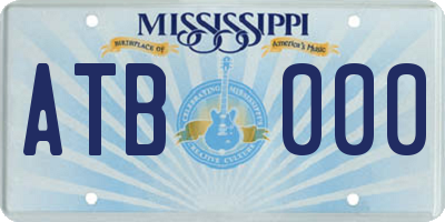 MS license plate ATB000