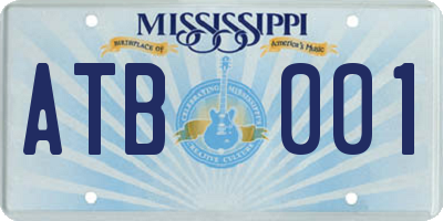 MS license plate ATB001