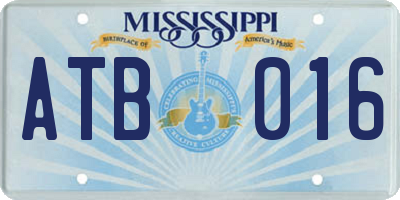 MS license plate ATB016
