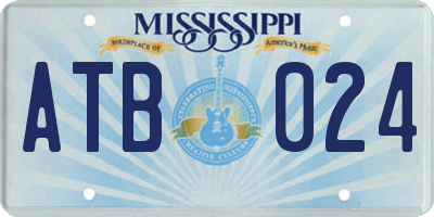 MS license plate ATB024