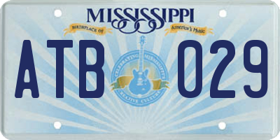 MS license plate ATB029