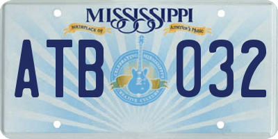 MS license plate ATB032