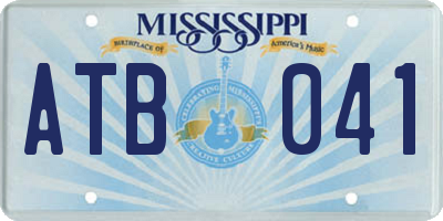 MS license plate ATB041