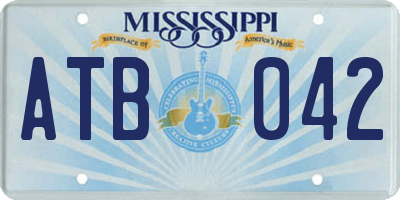 MS license plate ATB042