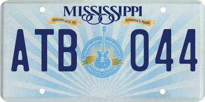 MS license plate ATB044