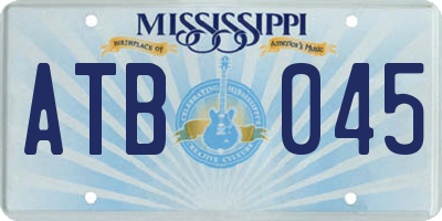 MS license plate ATB045