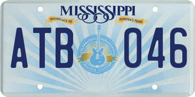 MS license plate ATB046