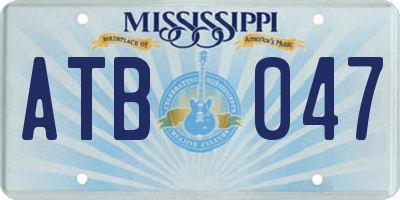 MS license plate ATB047