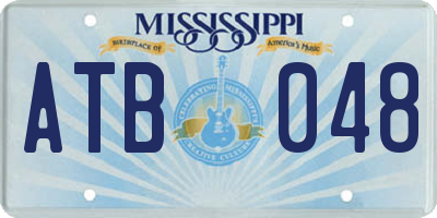 MS license plate ATB048