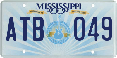 MS license plate ATB049