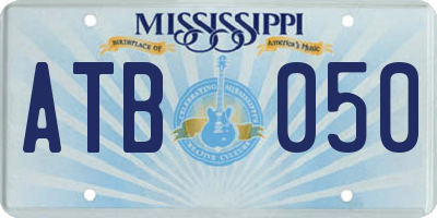 MS license plate ATB050