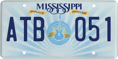 MS license plate ATB051