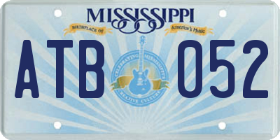 MS license plate ATB052