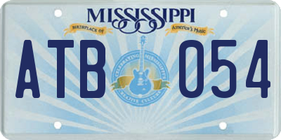 MS license plate ATB054