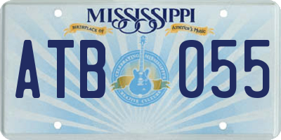 MS license plate ATB055