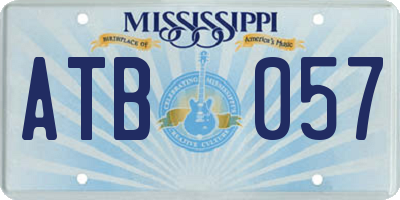 MS license plate ATB057