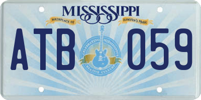 MS license plate ATB059