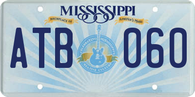 MS license plate ATB060
