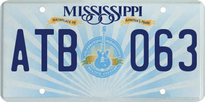 MS license plate ATB063