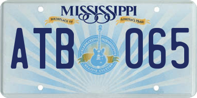 MS license plate ATB065