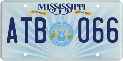 MS license plate ATB066