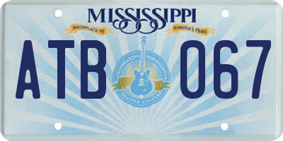 MS license plate ATB067