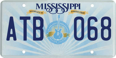 MS license plate ATB068