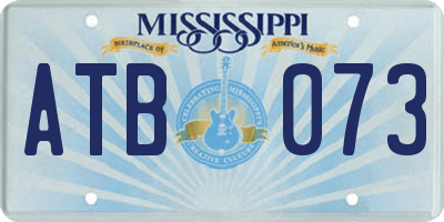 MS license plate ATB073