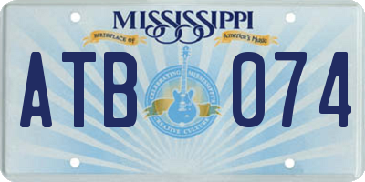 MS license plate ATB074