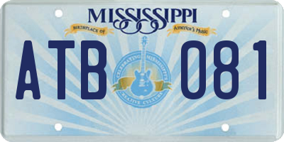 MS license plate ATB081