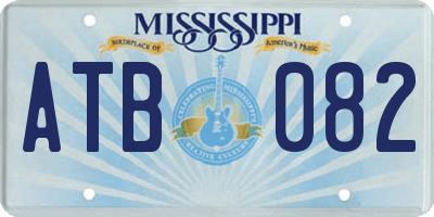MS license plate ATB082