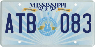 MS license plate ATB083