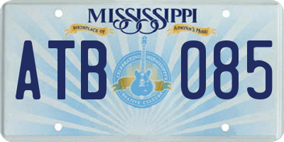 MS license plate ATB085