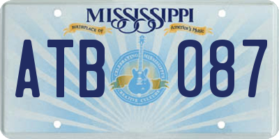 MS license plate ATB087