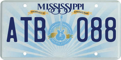 MS license plate ATB088