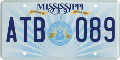 MS license plate ATB089