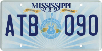 MS license plate ATB090