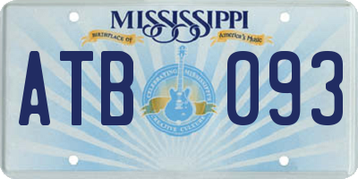 MS license plate ATB093