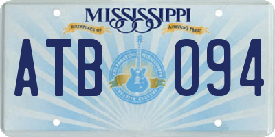 MS license plate ATB094